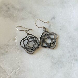Sterling silver oxidized earrings